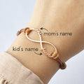 Mom Bracelet With Kids Names, Infinity Bracelet With Names,